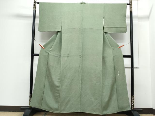 平和屋着物●江戸小紋　作家物　鮫小紋柄　鬼しぼ縮緬　正絹　逸品　未使用　CABH3722th