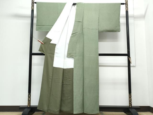 平和屋着物●江戸小紋　作家物　鮫小紋柄　鬼しぼ縮緬　正絹　逸品　未使用　CABH3722th