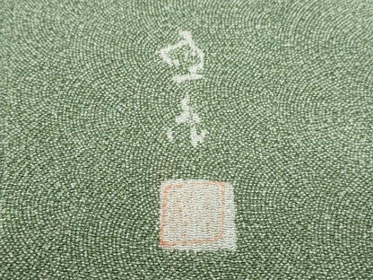 平和屋着物●江戸小紋　作家物　鮫小紋柄　鬼しぼ縮緬　正絹　逸品　未使用　CABH3722th