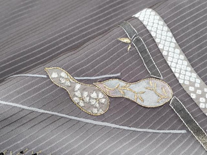 平和屋着物●中国三大刺繍　スワトウ刺繍　総刺繍　訪問着　ひょうたん　暈し染め　金銀糸　正絹　逸品　CABH3724th