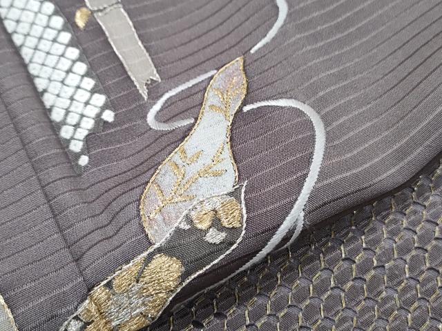平和屋着物●中国三大刺繍　スワトウ刺繍　総刺繍　訪問着　ひょうたん　暈し染め　金銀糸　正絹　逸品　CABH3724th