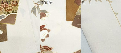 平和屋着物●訪問着　駒刺繍　色紙重ね花文　金彩　やまと金ラベル　正絹　逸品　CABH3726th