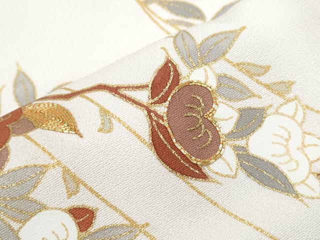 平和屋着物●訪問着　駒刺繍　色紙重ね花文　金彩　やまと金ラベル　正絹　逸品　CABH3726th