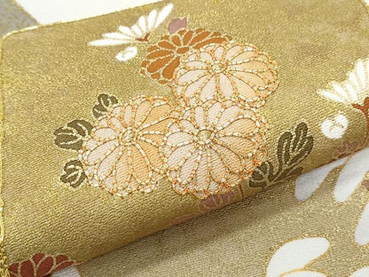 平和屋着物●訪問着　駒刺繍　色紙重ね花文　金彩　やまと金ラベル　正絹　逸品　CABH3726th