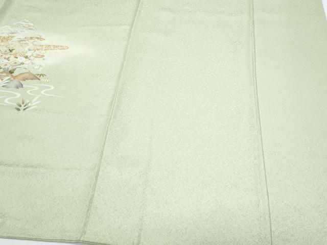 平和屋着物●訪問着　風景文　暈し染め　金彩　正絹　逸品　CABH3727th