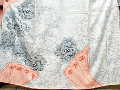 平和屋着物●豪華振袖　総絞り　扇面花文　正絹　逸品　CABH3729th