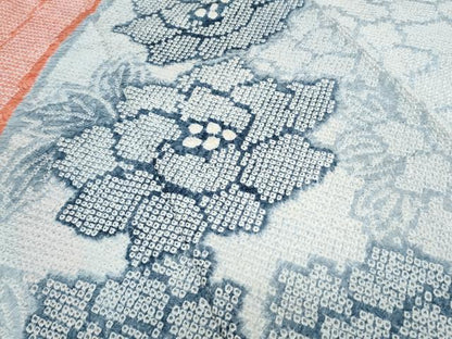 平和屋着物●豪華振袖　総絞り　扇面花文　正絹　逸品　CABH3729th