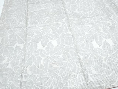 平和屋着物●本場大島紬　白大島　7マルキ　葉尽くし　正絹　逸品　未使用　CABH3732th