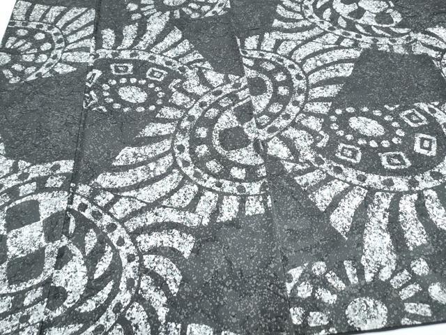 平和屋着物●創業140年　小糸染芸の四代目　小糸敏夫　小紋　片輪車文　正絹　逸品　CABH3733th