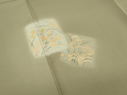 平和屋着物●訪問着　色紙重ね草花文　暈し染め　正絹　逸品　CABH3735th