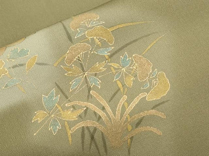 平和屋着物●訪問着　色紙重ね草花文　暈し染め　正絹　逸品　CABH3735th