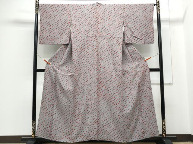 平和屋着物●上質な小紋　絞り　鹿の子紋様　正絹　逸品　CABH3737th