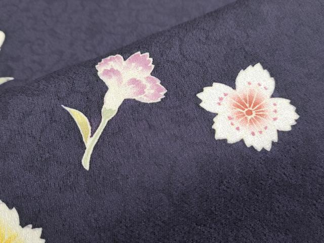 平和屋着物●訪問着　草花文　やまと誂製　正絹　逸品　CABH3738th