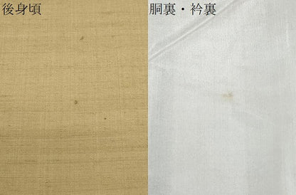 平和屋着物●上質な色無地　飴色　正絹　逸品　CABH3743th