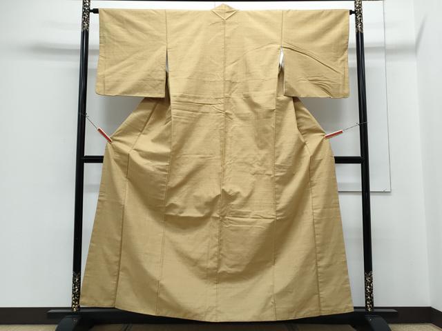 平和屋着物●上質な色無地　飴色　正絹　逸品　CABH3743th
