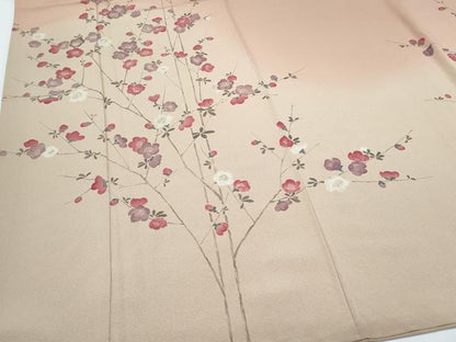 平和屋着物●訪問着　枝花文　暈し染め　金彩　正絹　逸品　CABH3744th