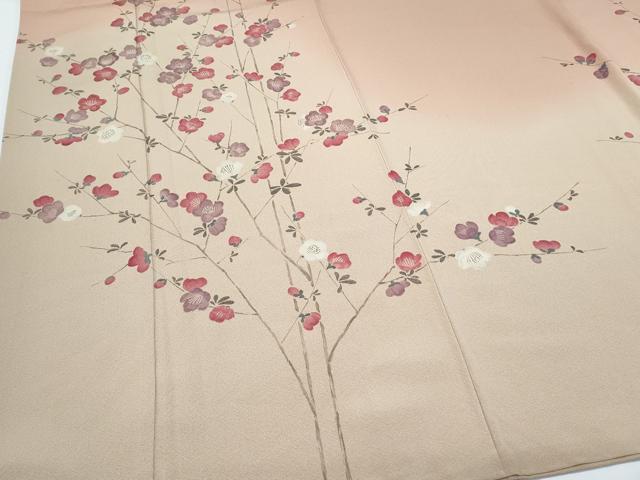 平和屋着物●訪問着　枝花文　暈し染め　金彩　正絹　逸品　CABH3744th