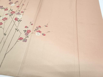 平和屋着物●訪問着　枝花文　暈し染め　金彩　正絹　逸品　CABH3744th