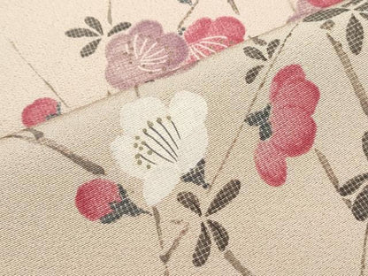 平和屋着物●訪問着　枝花文　暈し染め　金彩　正絹　逸品　CABH3744th