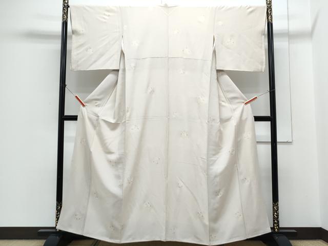 平和屋着物●上質な小紋　松葉文　金彩　正絹　逸品　CABH3747th