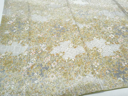 平和屋着物●訪問着　更紗花唐草文　暈し染め　正絹　逸品　CABH3751th