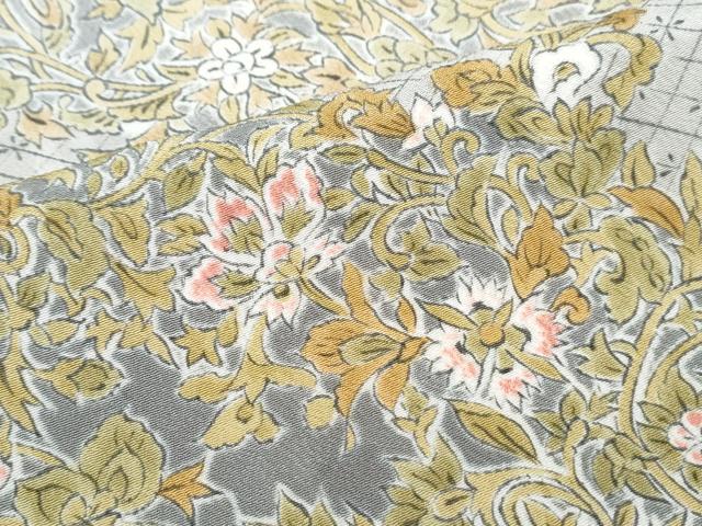 平和屋着物●訪問着　更紗花唐草文　暈し染め　正絹　逸品　CABH3751th