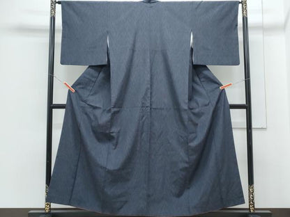 平和屋着物●本塩沢　110亀甲　草花文　正絹　逸品　CABH3752th