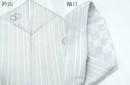 平和屋着物●上質なお召　丸間道　正絹　逸品　CABH3756th