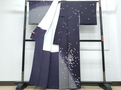 平和屋着物●訪問着　舞花びら　暈し染め　鬼しぼ縮緬　正絹　逸品　CABH3763th