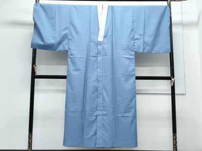 平和屋着物●男性　長襦袢　無双仕立て　青藤色　洗える着物　CABH3767th