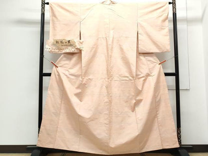 平和屋着物●紅花紬　米沢　紅花の里　長井伝統工芸織元　証紙付き　正絹　逸品　CABH3768th