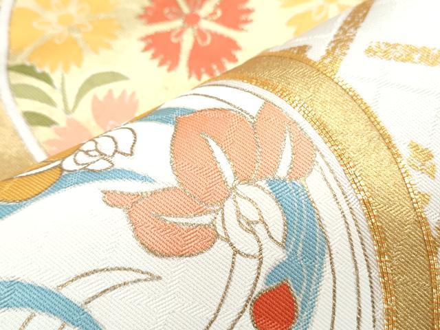 平和屋着物●訪問着　駒刺繍　花丸文　金彩　正絹　逸品　CABH3780th
