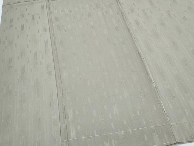 平和屋着物●上質な色無地　竹地紋　亜麻色　正絹　逸品　未使用　CABH3781th