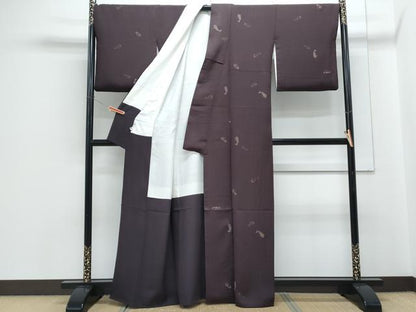 平和屋着物●上質な小紋　鯉　正絹　逸品　CABH3782th