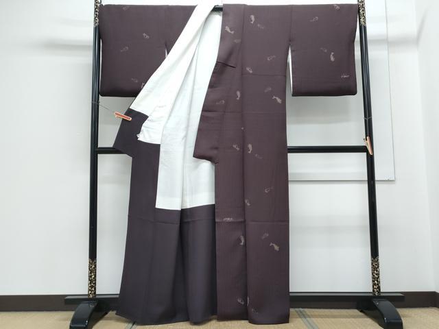 平和屋着物●上質な小紋　鯉　正絹　逸品　CABH3782th