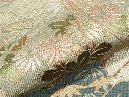 平和屋着物●訪問着　扇面花文　暈し染め　金彩　正絹　逸品　CABH3785th