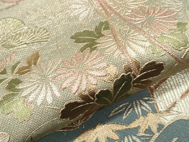 平和屋着物●訪問着　扇面花文　暈し染め　金彩　正絹　逸品　CABH3785th