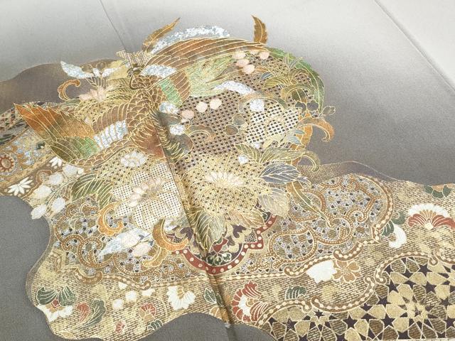 平和屋着物●豪華色留袖　作家物　鳳凰花文　暈し染め　金銀彩　正絹　逸品　CABH3788th