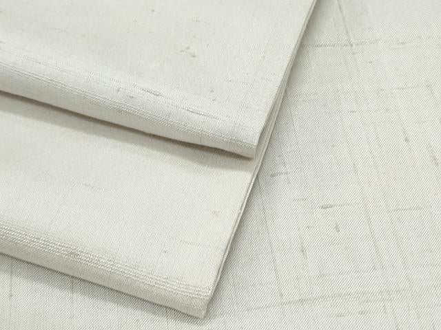 平和屋着物●上質な紬　色無地　灰黄緑色　正絹　逸品　CABH3791th