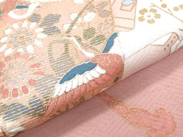 平和屋着物●訪問着　色紙重ね飛鶴花文　暈し染め　金彩　正絹　逸品　CABH3795th