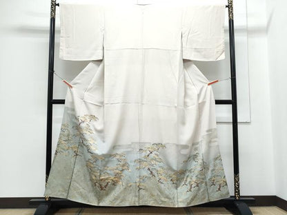 平和屋着物●豪華色留袖　枝松文　暈し染め　金彩　正絹　逸品　CABH3797th