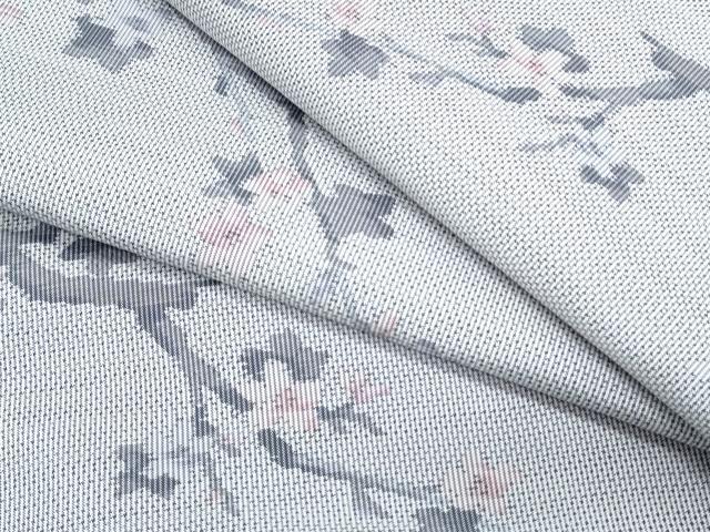 平和屋着物●本場大島紬　白大島　総絣　枝花文　正絹　逸品　CABH3800th