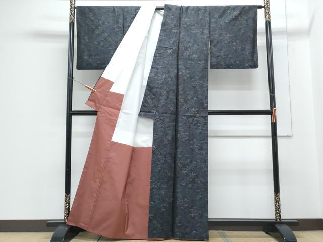 平和屋着物●本場大島紬　笹文　正絹　逸品　CABH3801th