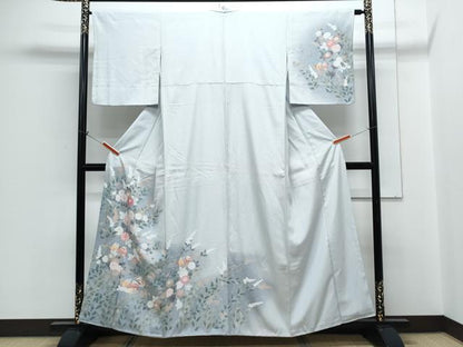 平和屋着物●訪問着　友禅　鴛鴦花文　暈し染め　正絹　逸品　CABH3808th