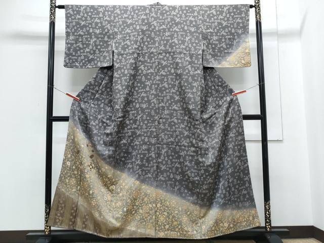 平和屋着物●訪問着　刺繍　鳳凰花唐草文　暈し染め　金彩　正絹　逸品　CABH3810th
