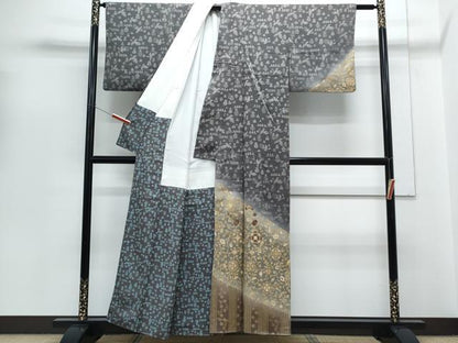 平和屋着物●訪問着　刺繍　鳳凰花唐草文　暈し染め　金彩　正絹　逸品　CABH3810th