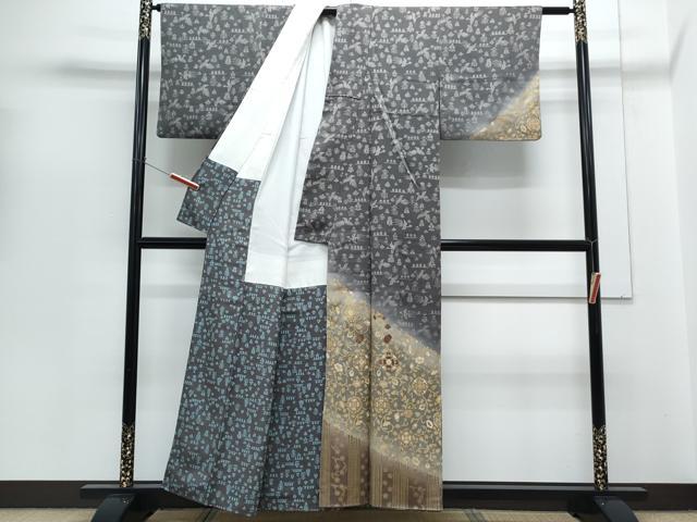 平和屋着物●訪問着　刺繍　鳳凰花唐草文　暈し染め　金彩　正絹　逸品　CABH3810th