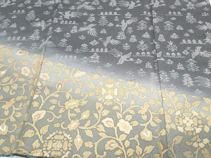 平和屋着物●訪問着　刺繍　鳳凰花唐草文　暈し染め　金彩　正絹　逸品　CABH3810th