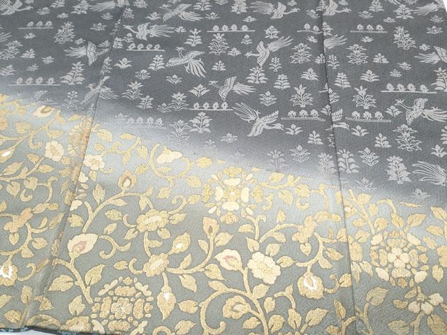 平和屋着物●訪問着　刺繍　鳳凰花唐草文　暈し染め　金彩　正絹　逸品　CABH3810th