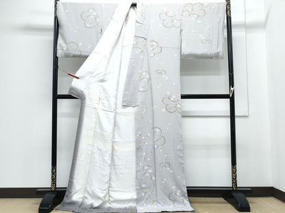 平和屋着物●上質な小紋　舞花文　金彩　ロング丈　正絹　逸品　CABH3811th